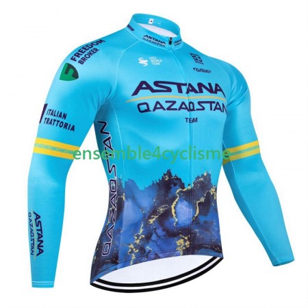 Maillot Cyclisme Manches Longues Astana Qazaqstan 2024 N001 Maillot Cyclisme Manches Longues Astana Qazaqstan 2024 N001